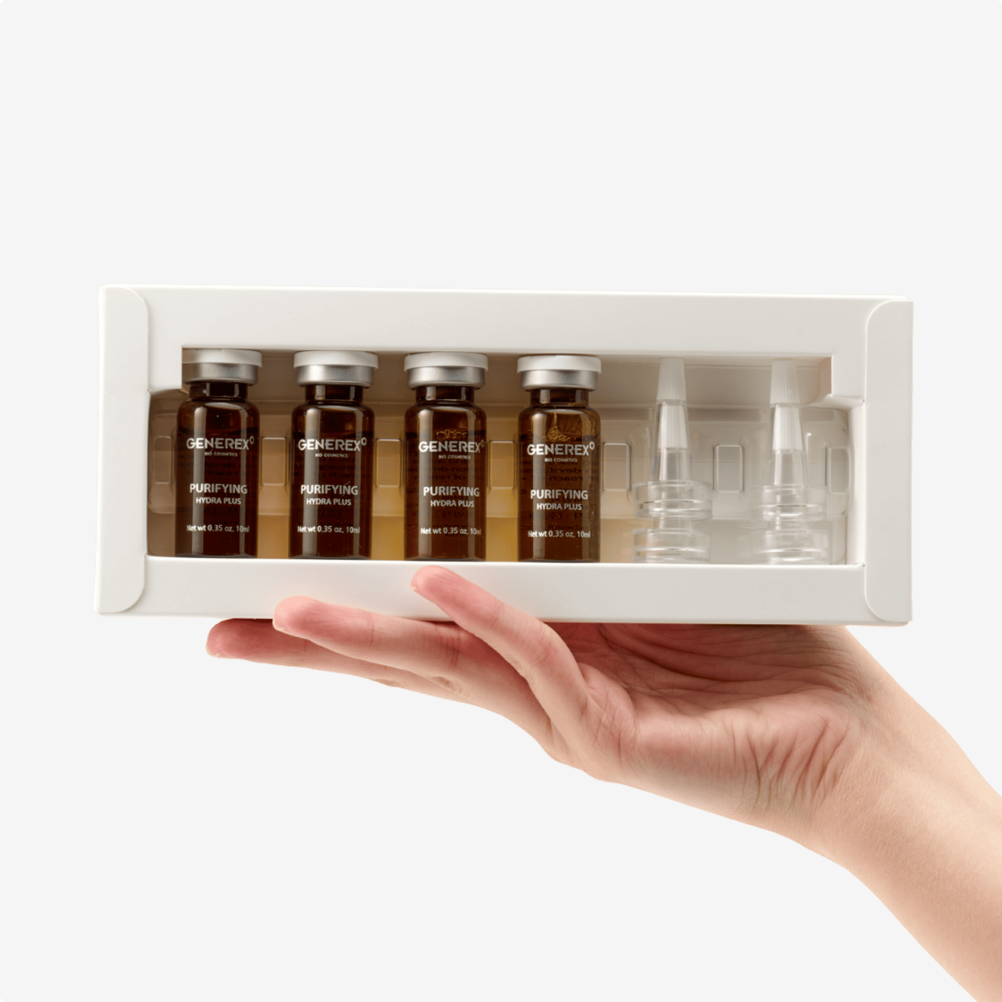 GENEREX PURIFYING SOLUTION AMPOULE HYDRA PLUS Очищающая успокаивающая ампула с функцией ANTI-POLLUTION 10ml*4