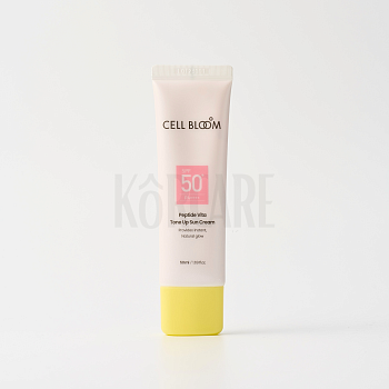CELL BLOOM PEPTIDE VITA TONE UP SUN CREAM Солнцезащитный BB крем для лица SPF 50, 50ml