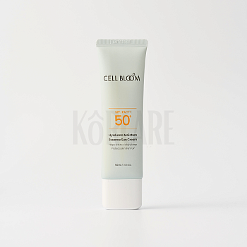 CELL BLOOM HYALURON MOISTURE ESSENCE SUN CREAM Солнцезащитный крем-эссенция для лица и тела SPF 50, 50ml